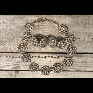 White House Black Market | Necklace and Bracelet | white and Pink Gems | Size OS